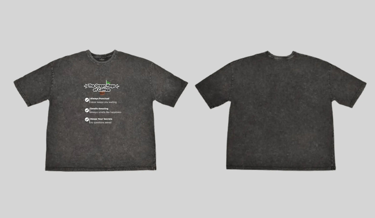 The Green Flags of Coffee| Boulevard Oversized T-Shirt