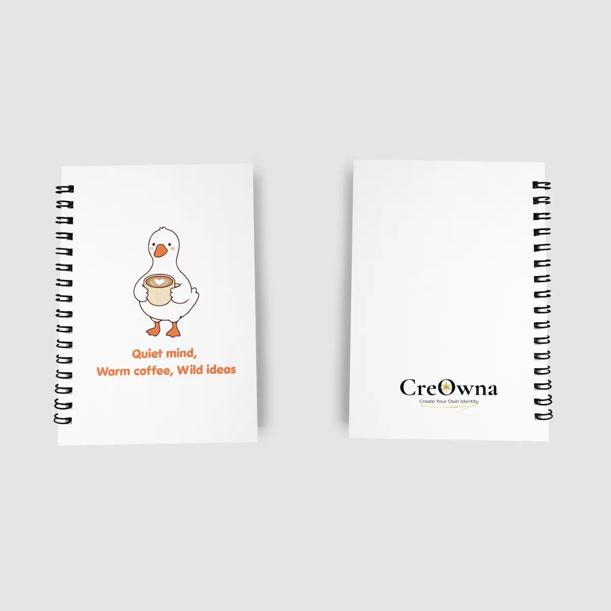 Quiet mind, Warm coffee, Wild ideas | Soft & Hard Cover Notebook