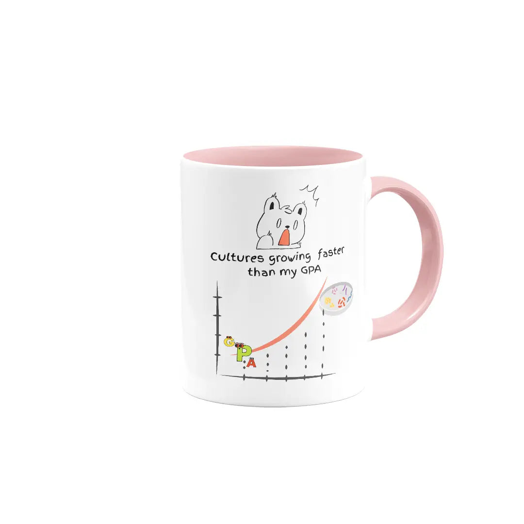 Cultures Growing Faster than My GPA | Colored Ceramic Mug