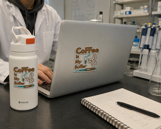 Coffee is My Buffer| Premium Kiss-Cut Laptop Sticker