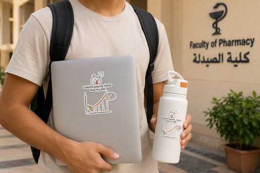 Cultures Growing Faster than my GPA | Premium Kiss-Cut Laptop Sticker
