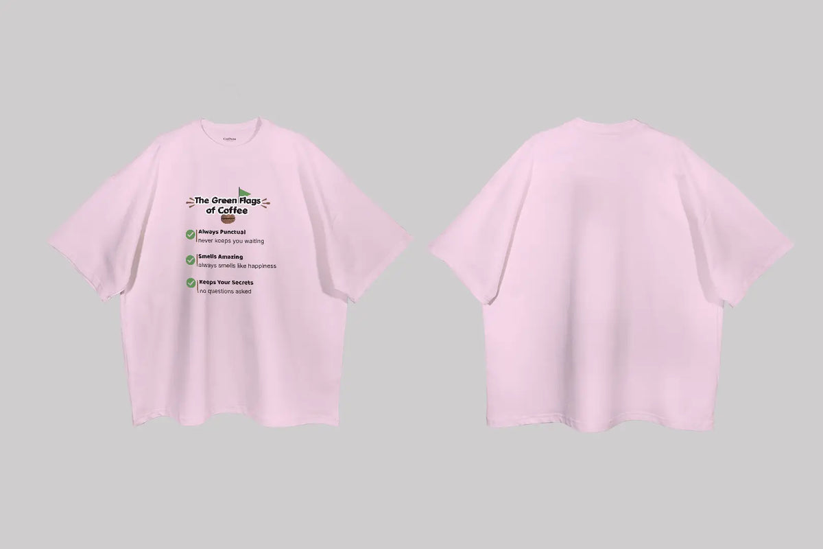 The Green Flags of Coffee| Boulevard Oversized T-Shirt