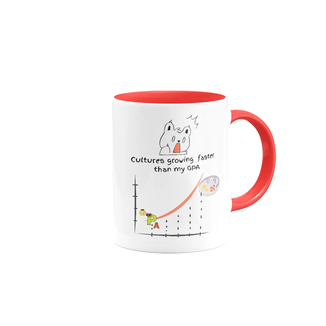Cultures Growing Faster than My GPA | Colored Ceramic Mug