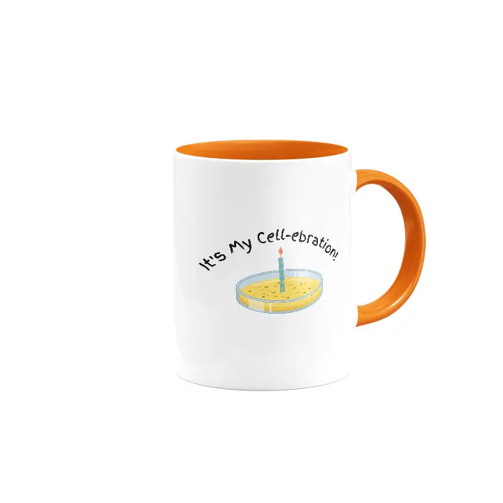 It's My Cell-ebration! | Colored Ceramic Mug