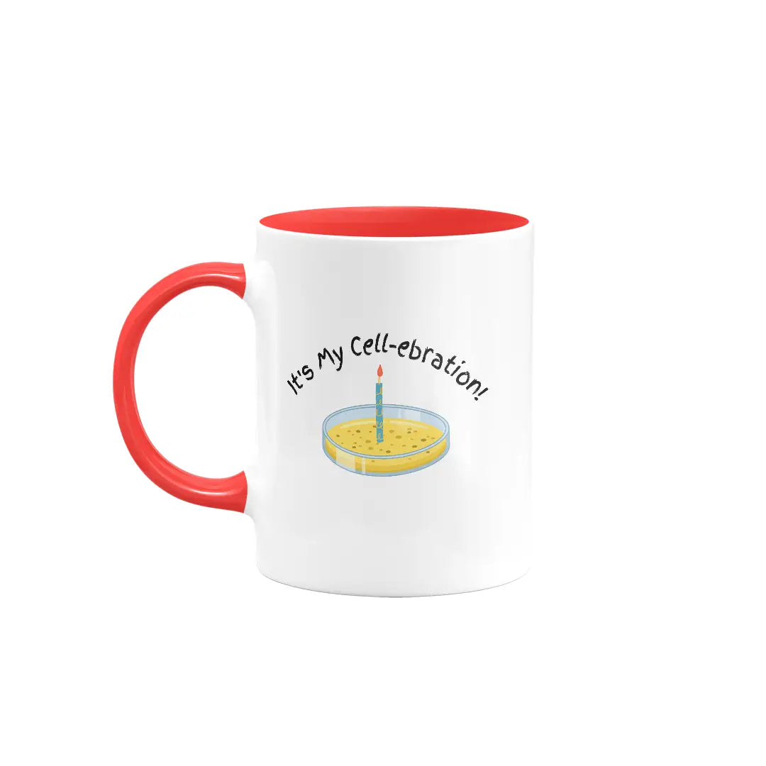 It's My Cell-ebration! | Colored Ceramic Mug