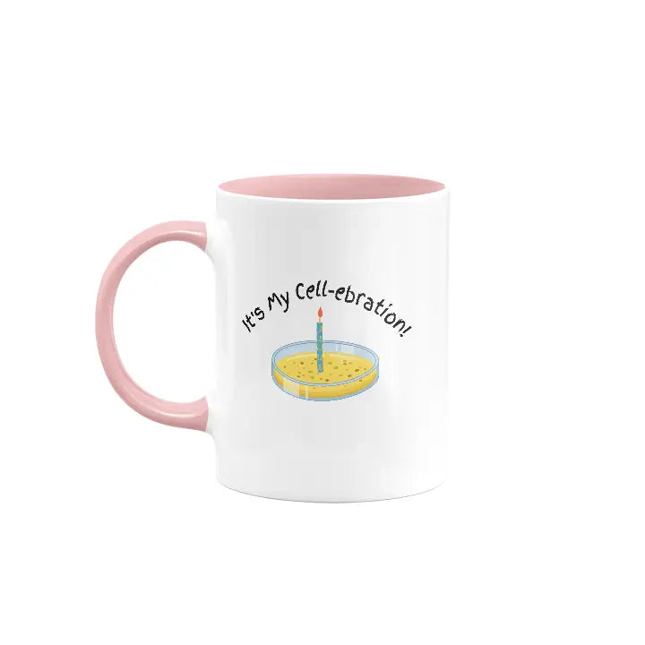 It's My Cell-ebration! | Colored Ceramic Mug