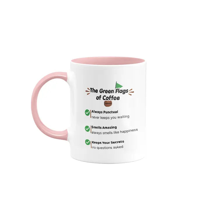 The Green Flags of Coffee | Colored Ceramic Mug
