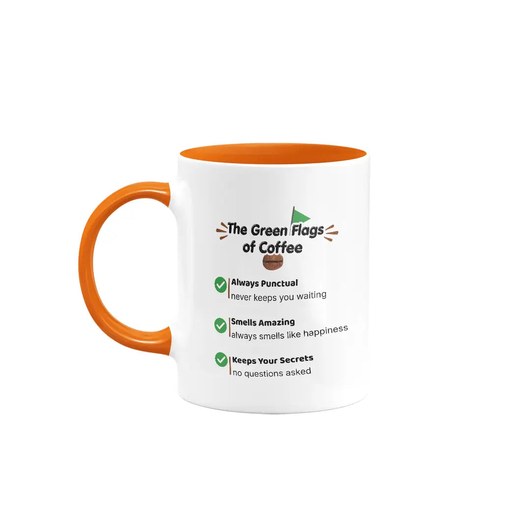 The Green Flags of Coffee | Colored Ceramic Mug