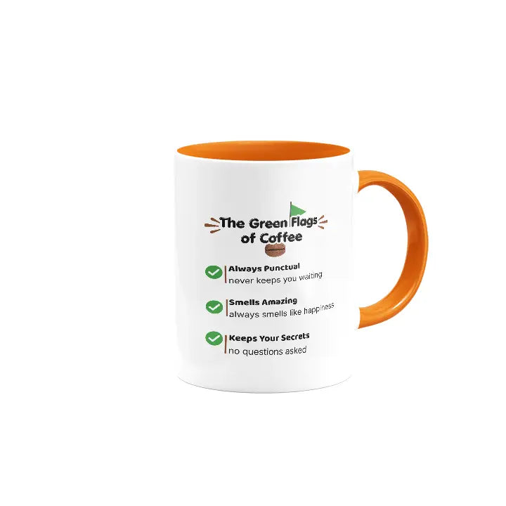 The Green Flags of Coffee | Colored Ceramic Mug