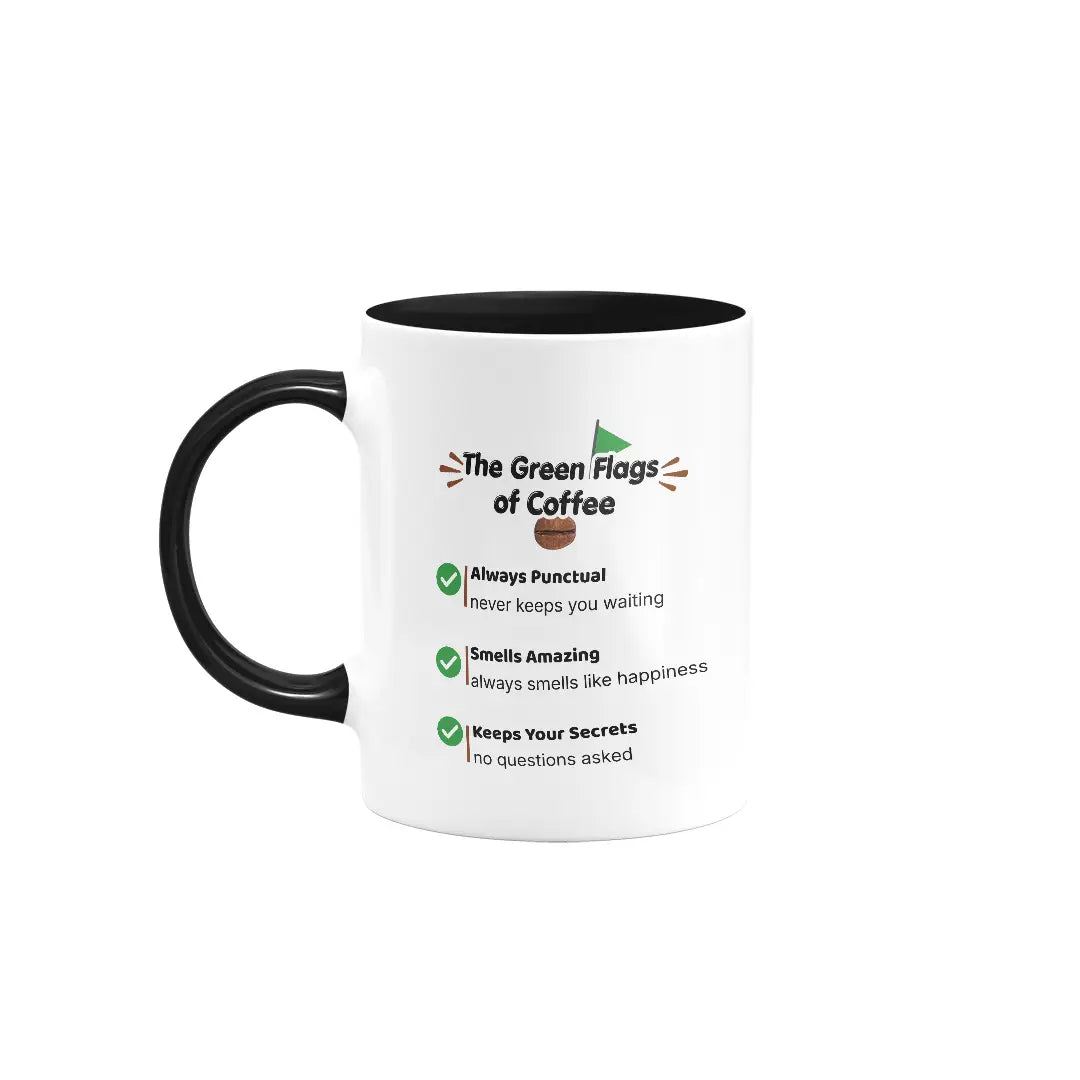 The Green Flags of Coffee | Colored Ceramic Mug