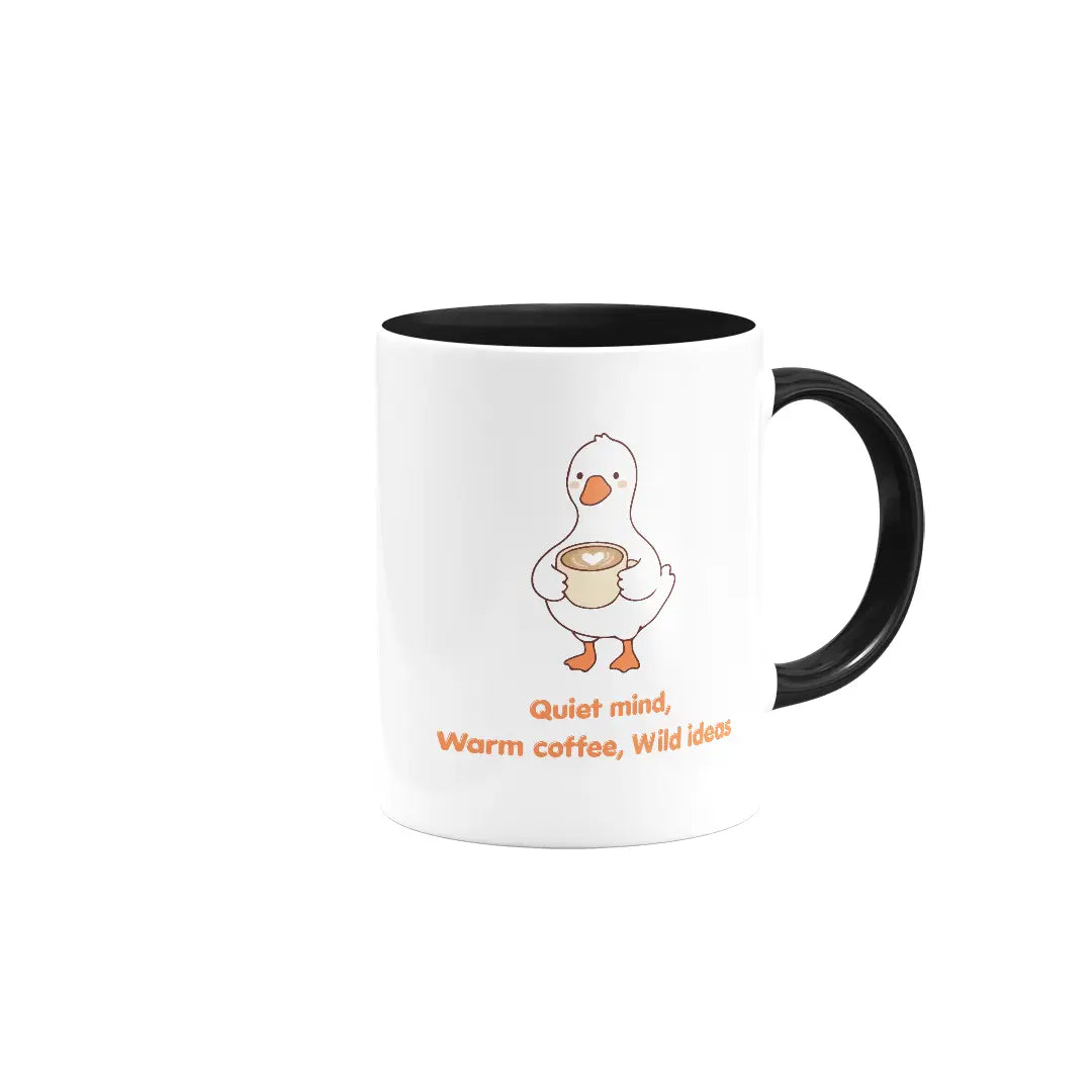 Quiet mind,  Warm coffee, Wild ideas| Colored Ceramic Mug
