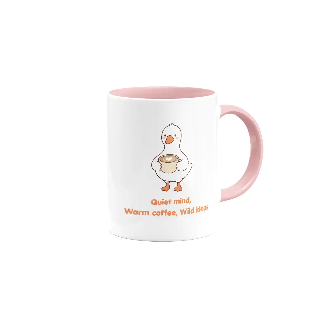 Quiet mind,  Warm coffee, Wild ideas| Colored Ceramic Mug