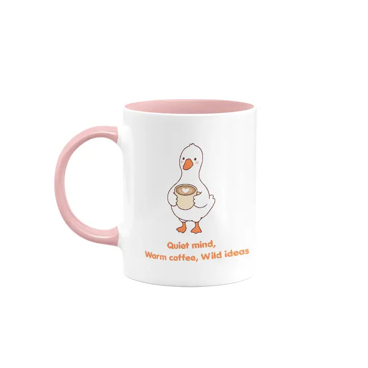 Quiet mind,  Warm coffee, Wild ideas| Colored Ceramic Mug