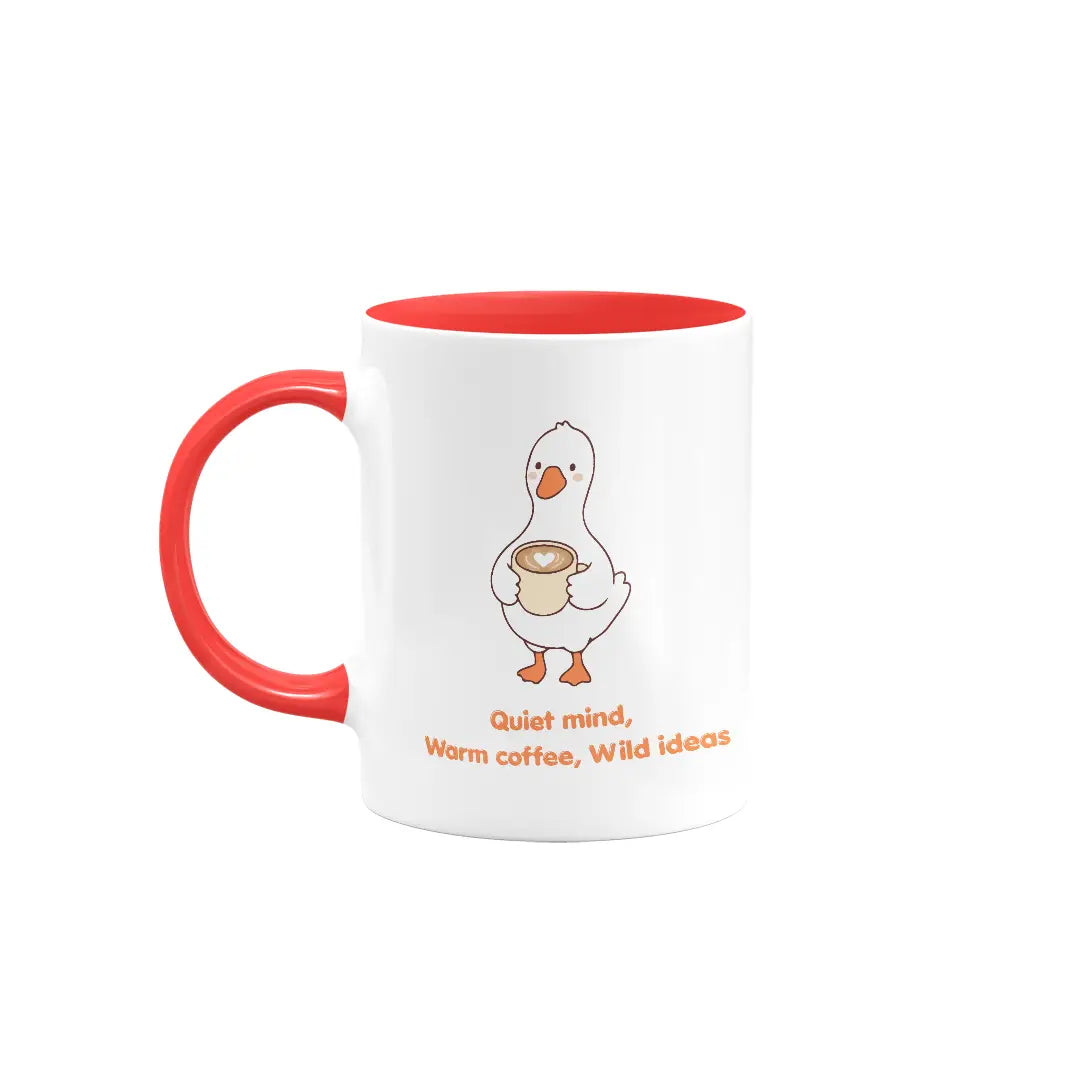 Quiet mind,  Warm coffee, Wild ideas| Colored Ceramic Mug