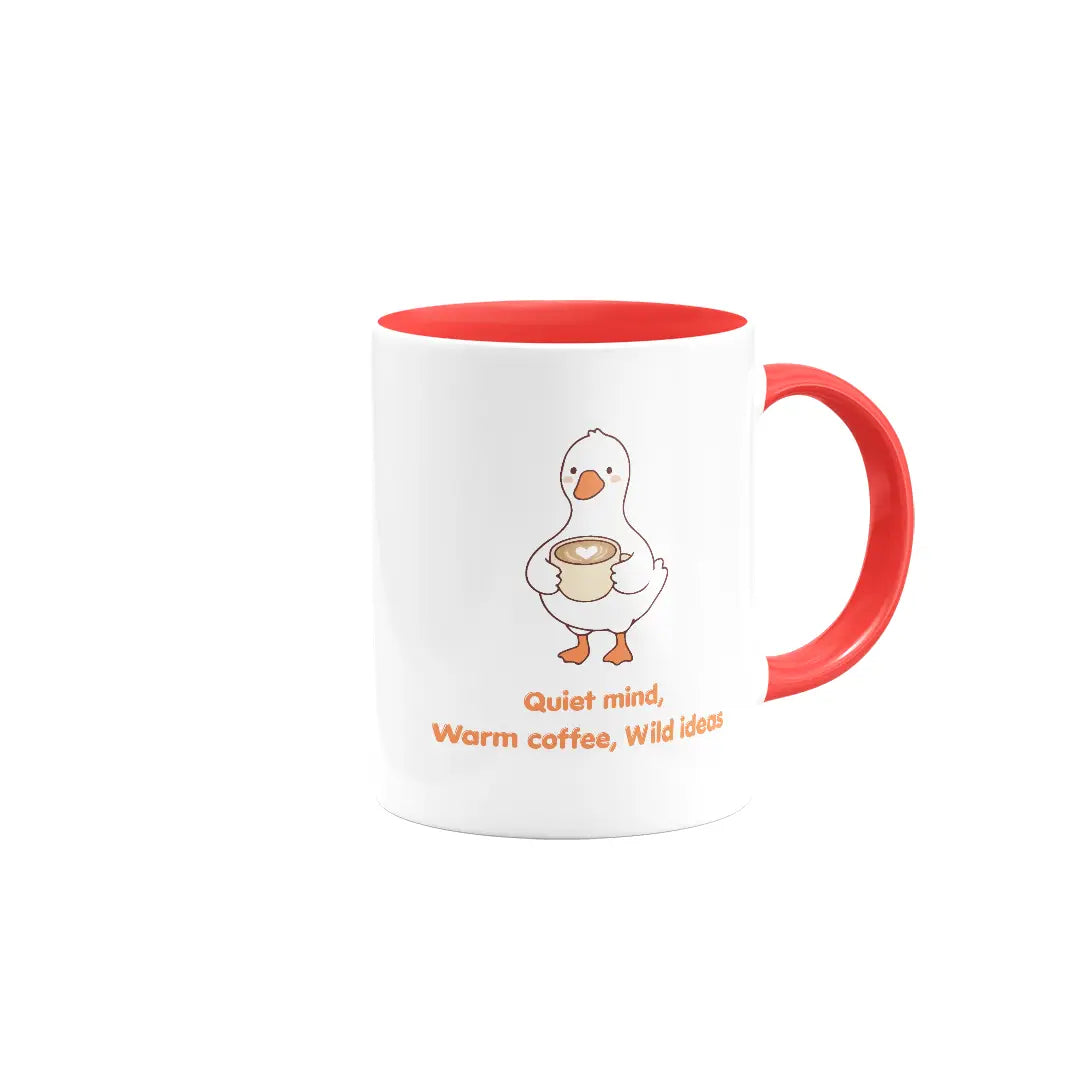 Quiet mind,  Warm coffee, Wild ideas| Colored Ceramic Mug