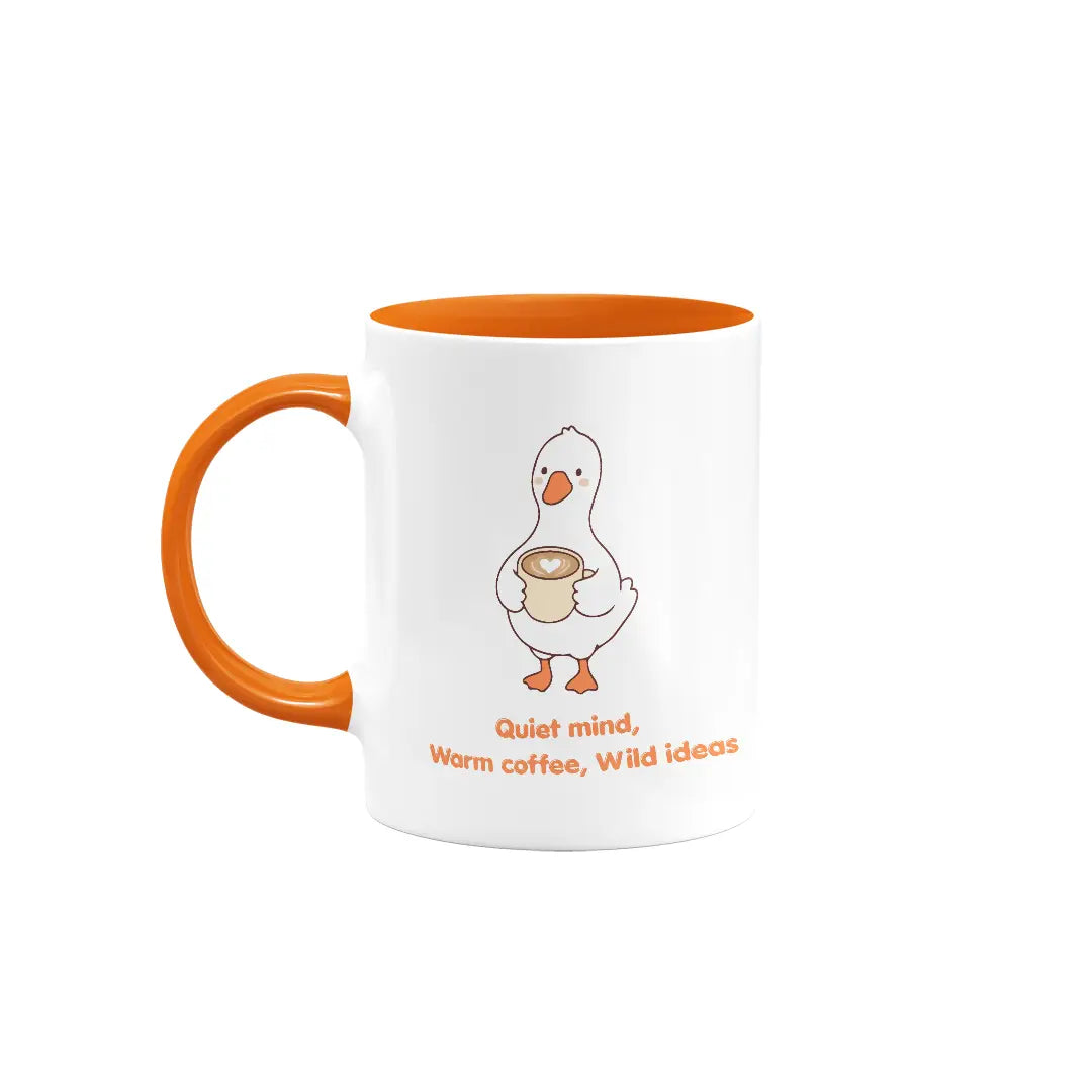 Quiet mind,  Warm coffee, Wild ideas| Colored Ceramic Mug