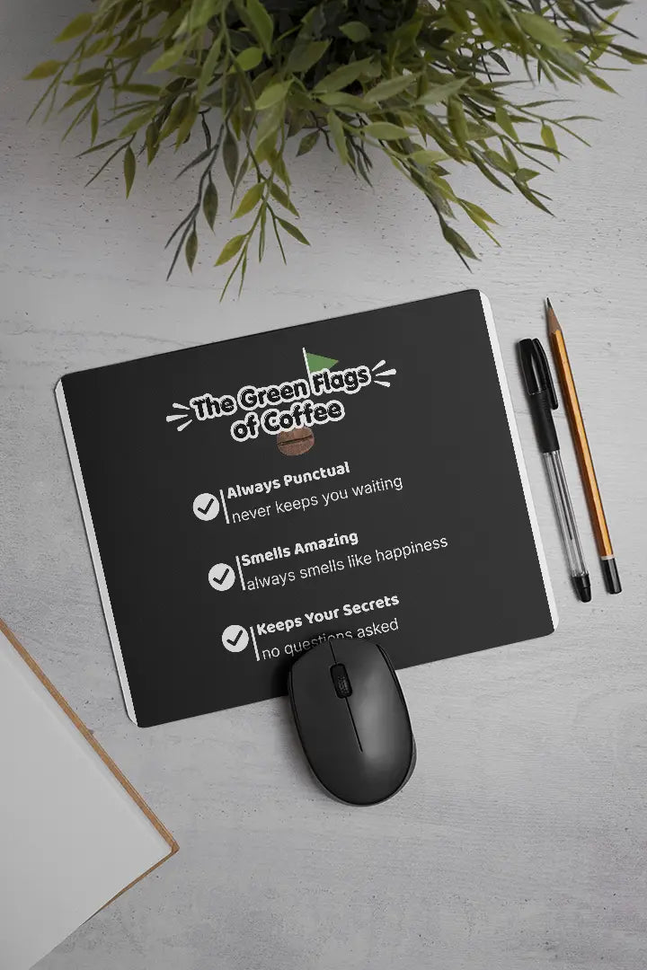 The green flags of coffee| Mouse Pad