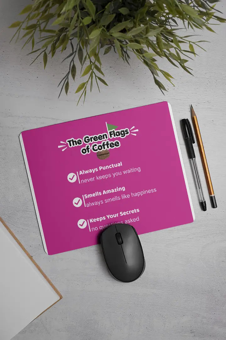 The green flags of coffee| Mouse Pad