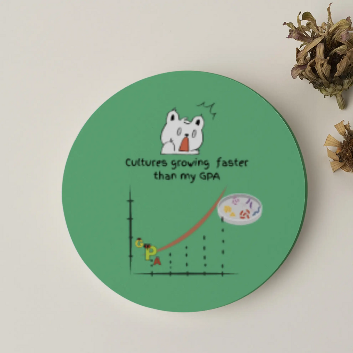 Cultures Growing Faster than My GPA | Acrylic Coaster