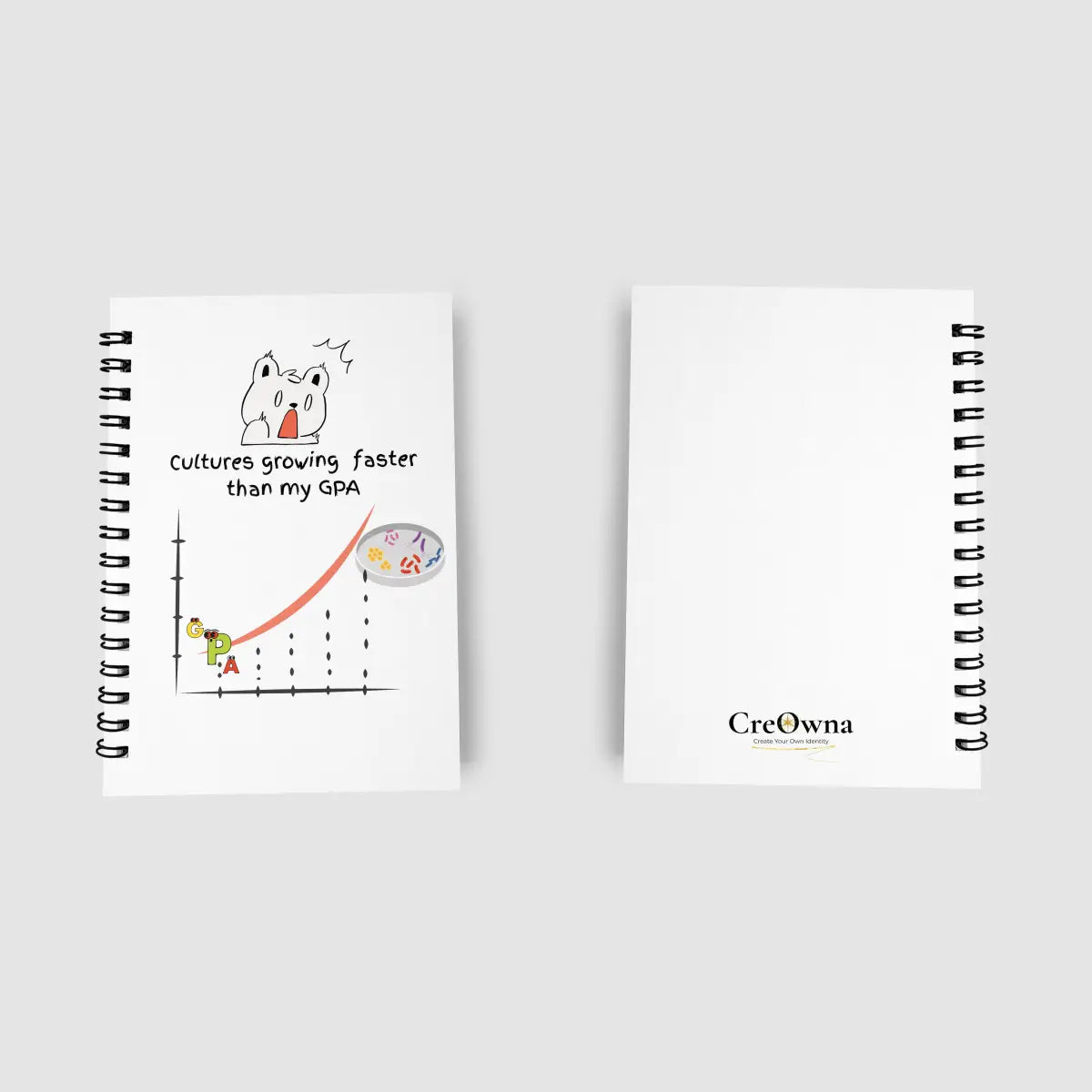 Cultures Growing Faster than My GPA | Soft & Hard Cover Notebook