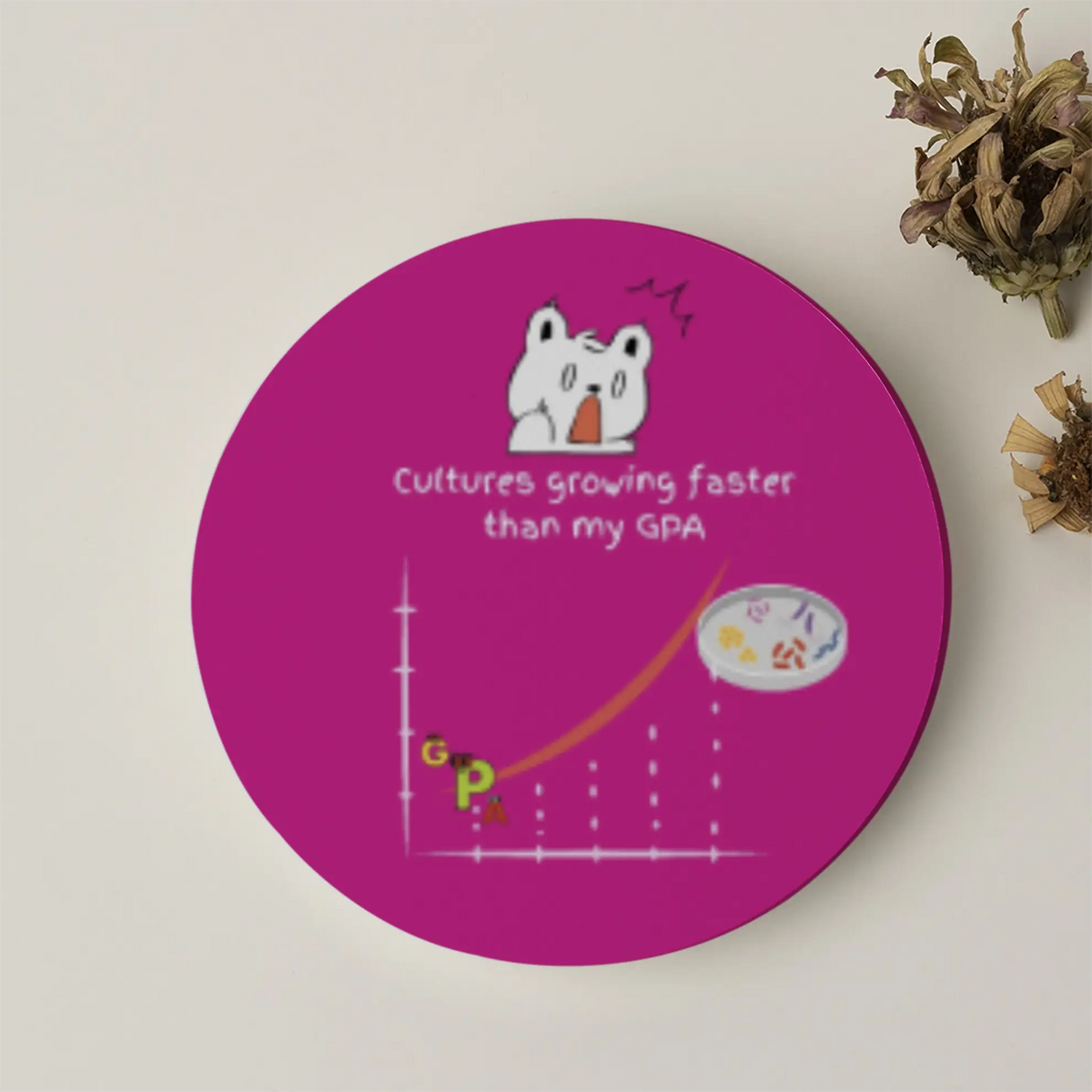 Cultures Growing Faster than My GPA | Acrylic Coaster