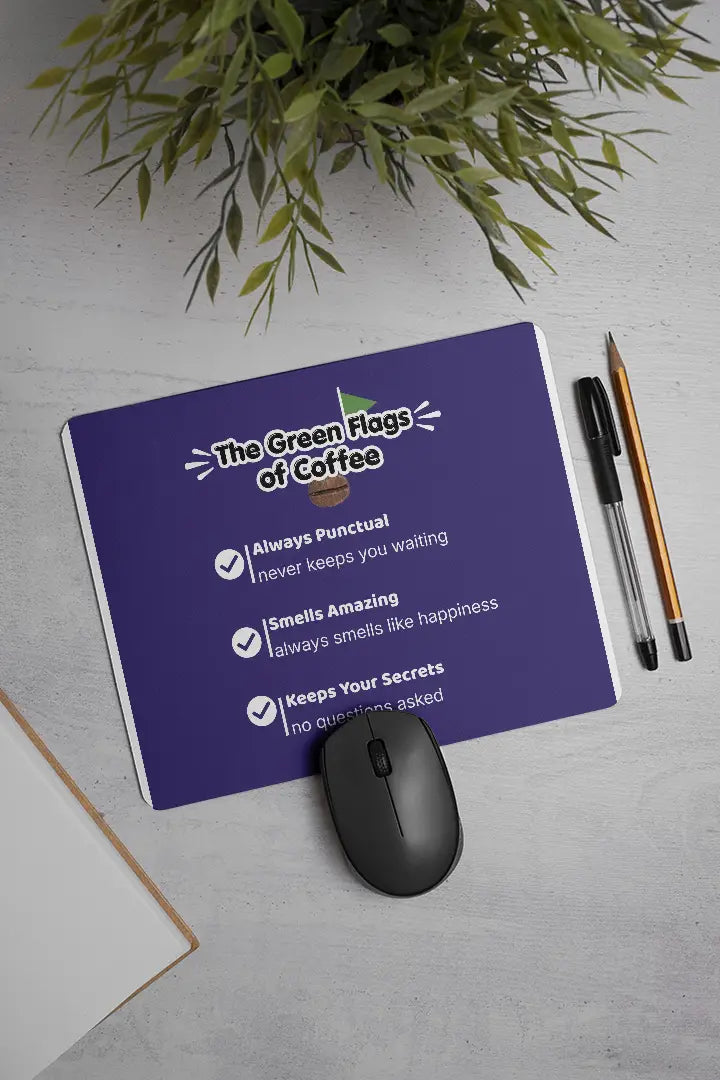 The green flags of coffee| Mouse Pad