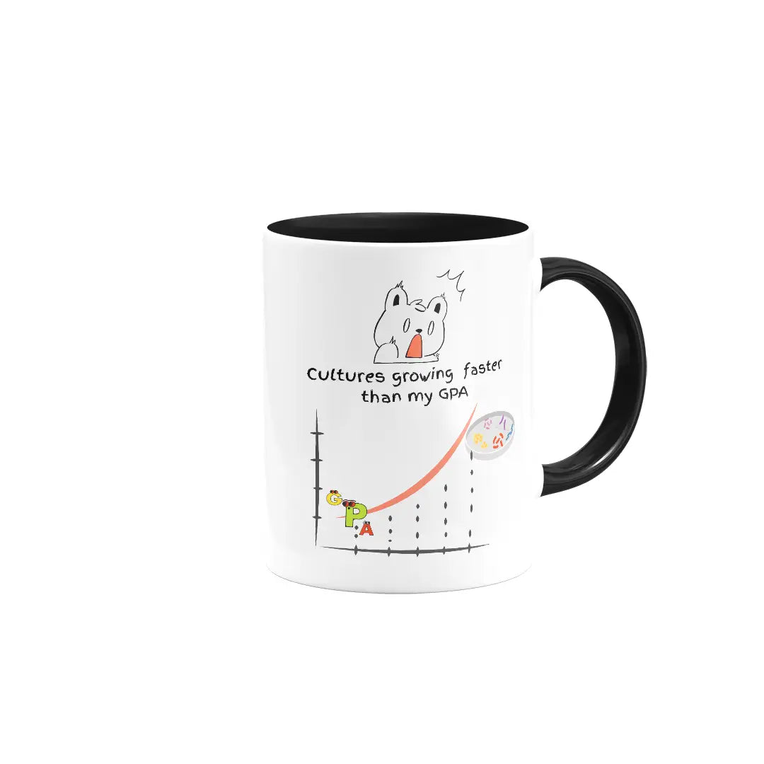 Cultures Growing Faster than My GPA | Colored Ceramic Mug
